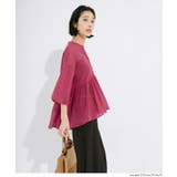 ふんわり透け感 袖ボリュームティアードブラウス ４色展開 | coca | 詳細画像10 