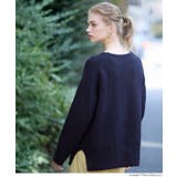 ［Navy］ | 上質さとリラックス感が漂う大人のヤク風Vネックプルオーバーニット | coca