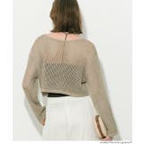 〈26ss新色登場〉ソフトタッチメッシュショートニット | coca | 詳細画像14 