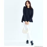 エンボス長袖裾フレアトップス | coca | 詳細画像14 