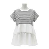 異素材切り替え2段フリルTシャツ | coca | 詳細画像5 