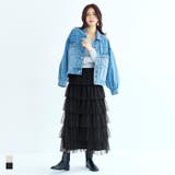 ふんわり華やぐ。チュールティアードスカート | coca | 詳細画像1 