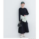 エンボス長袖Aラインワンピース | coca | 詳細画像18 