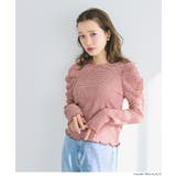 ［A］ | クレープシャーリングパフスリーブトップス | coca