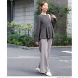 エンボス長袖裾フレアトップス | coca | 詳細画像11 