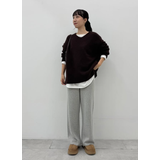 上質さとリラックス感が漂う大人のヤク風Vネックプルオーバーニット | coca | 詳細画像28 