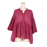 ふんわり透け感 袖ボリュームティアードブラウス ４色展開 | coca | 詳細画像4 