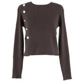 上品なゴールドボタンがアクセントのニットトップス | coca | 詳細画像2