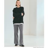 滑らかな肌ざわりとリラックス感のあるシルエットが魅力のスムースリブパンツ | coca | 詳細画像15