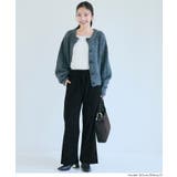 滑らかな肌ざわりとリラックス感のあるシルエットが魅力のスムースリブパンツ | coca | 詳細画像21