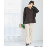 滑らかな肌ざわりとリラックス感のあるシルエットが魅力のスムースリブパンツ | coca | 詳細画像9