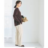 滑らかな肌ざわりとリラックス感のあるシルエットが魅力のスムースリブパンツ | coca | 詳細画像10