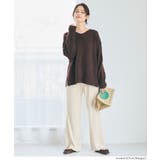 滑らかな肌ざわりとリラックス感のあるシルエットが魅力のスムースリブパンツ | coca | 詳細画像11