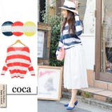 さわやか透け感ボーダードルマン( レディースファッション トップス | coca | 詳細画像1