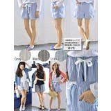 リラックスストライプ柄ショートパンツ( ウエストゴム ショーパン | coca | 詳細画像2