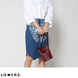 冬新作 刺繍デニムデザインカットスカート ma | LOVERS | 詳細画像1 