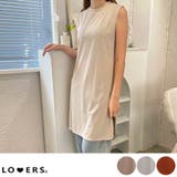 冬新作 ベルト付き細リブスリットチュニック シンプル | LOVERS | 詳細画像1