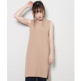 冬新作 ベルト付き細リブスリットチュニック シンプル | LOVERS | 詳細画像14