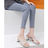 冬新作 スクエアトゥヒールサンダル シンプル | LOVERS | 詳細画像3