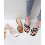 冬新作 スクエアトゥヒールサンダル シンプル | LOVERS | 詳細画像5