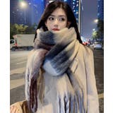 春新作 チェック柄 ボリュームマフラー | LOVERS | 詳細画像6 