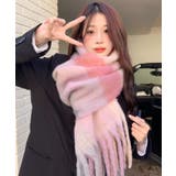 春新作 チェック柄 ボリュームマフラー | LOVERS | 詳細画像13 