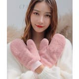 ピンク | 春新作 ミトン編み 紐付き | LOVERS