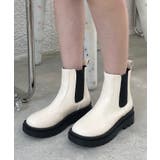 アイボリー | 冬新作 厚底サイドゴアブーツ 靴 | LOVERS