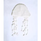 冬新作 ポンポン紐付き フードニットキャップ | LOVERS | 詳細画像13 