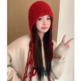 冬新作 ポンポン紐付き フードニットキャップ | LOVERS | 詳細画像12 
