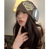 ブラウン | 冬新作 英字ハート型 ビーニー | LOVERS