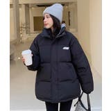 ブラック | 冬新作 ワンポイントロゴ 中綿 | LOVERS