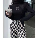 ブラック | 冬新作 ショート丈 Cロゴ刺繍 | LOVERS