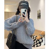 冬新作 Vネック ケーブル編みニット | LOVERS | 詳細画像8