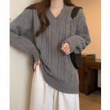 冬新作 Vネック ケーブル編みニット | LOVERS | 詳細画像9