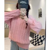 冬新作 Vネック ケーブル編みニット | LOVERS | 詳細画像13