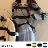 冬新作 ハーフジップ ボーダー | LOVERS | 詳細画像1 