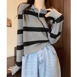 冬新作 ハーフジップ ボーダー | LOVERS | 詳細画像3 