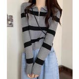 冬新作 ハーフジップ ボーダー | LOVERS | 詳細画像4 