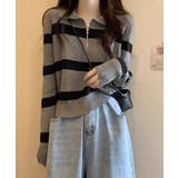 冬新作 ハーフジップ ボーダー | LOVERS | 詳細画像6 