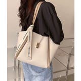 ホワイト | 冬新作 英字リボンテープ ポーチ付き | LOVERS