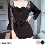 冬新作 シースルーパフスリーブ 長袖ワンピース水着 | LOVERS | 詳細画像1