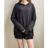 ブラック | 冬新作 サムホール付き ラッシュガード | LOVERS