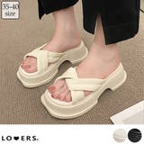 冬新作 クロスベルト 厚底サンダル | LOVERS | 詳細画像1 