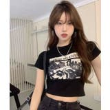 ホワイト | 冬新作 フォトプリント クロップド丈 | LOVERS