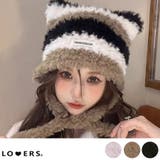 春新作 ポンポン付き シャギーボーダー | LOVERS | 詳細画像1