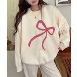 ホワイト | 冬新作 リボン オーバーサイズ | LOVERS