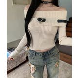 アイボリー | 冬新作 ベルト付き オフショルダー | LOVERS