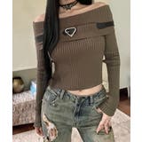 ブラウン | 冬新作 ベルト付き オフショルダー | LOVERS