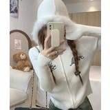 ホワイト | 冬新作 ファーフード ショート丈 | LOVERS